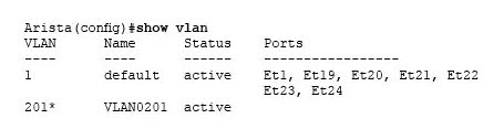 What does the asterisk in the following output signify?   A)  The VLAN was created by VTP. B)  The VLAN was created by default. C)  The VLAN was created dynamically. D)  The VLAN is scheduled for removal by VMTracer.