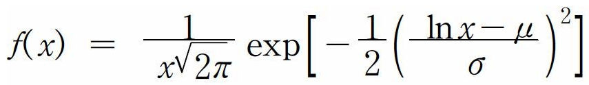 The equation below represents the:   A)  Lognormal probability density function. B)  Normal probability density function. C)  Exponential probability density function. D)  None of the above.