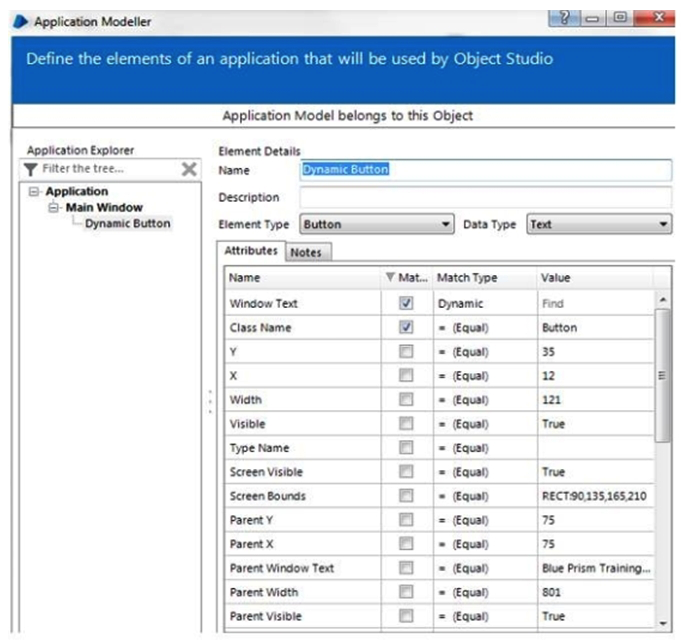 A screen contains four buttons, Find, Save, Close and New. When the buttons are spied, the attributes are identical except for the Window Text attribute. The values for the Windows Text attribute are 'Find' for the Find button, 'Save' for the Save button, 'Close' for the Close button and 'New' for the New Button. The Dynamic Button element has been spied and has the following attributes set:   A navigate stage has been configured to press the Close button:   What additional configuration is required to ensure the Close button is selected by the Navigate stage? A)  Set the Mouse Button value to 'Close' B)  The Params button must be selected and the parameter configured to override the Window Text attribute value to 'Close' C)  It is not possible to select the Close button using the Dynamic Button element because the value is set to 'Find' in the Application Modeller D)  A new element is required with the Window Text value set to 'Close' and the Match Type set to equal