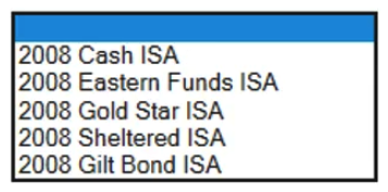 A Process Definition Document, for a new process to open ISA accounts, specifies that the value  2008 Cash ISA  is to be entered into the Product Selection field of the following screen:   The Product Selection field is a drop down menu with the following options available:   According to Best Practice, which of the following design options are correct for populating the Product Selection field with the value 2008 Cash ISA: A)  The Product Selection value should be hard coded as 2008 Cash ISA in the stage that will populate the field. B)  A text data item, with an initial value of 2008 Cash ISA should be configured. This data item should be used as the input value to the stage that will populate the Product Selection field. C)  An input parameter should be configured in the start stage allowing the calling process to determine what value to be populated into the Product Selection number field D)  All of the above