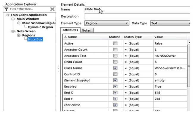 Using Surface Automation there is requirement to enter a note in the Note field on the screen below:   The Note Box element has been spied as a Region:   On Launching the Add Note screen, the cursor is in the Name field and the Notes field will be empty. Which of the following is the most appropriate sequence of stages to enter the note into the Note field? A)  Send a Global Mouse Click Centre to the Note Box element, followed by a tiny unconditional wait stage, followed by a Global Send Keys to the application. B)  Use a Write stage to write data to the Note Box element C)  Send a Global Mouse Click Centre to the Note Box element, followed by a tiny unconditional wait stage, followed by a Write Stage to the Note Box element D)  Send a Global Mouse Click Centre to the Note Box element, followed by a tiny unconditional wait stage, followed by a Global Send Keys to the Note Box element