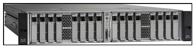 Refer to the exhibit.   What is the name of this rack-mount server? A)  Cisco UCS C220 Rack-Mount Server B)  Cisco UCS C240 Rack-Mount Server C)  Cisco UCS C420 Rack-Mount Server D)  Cisco UCS C460 Rack-Mount Server