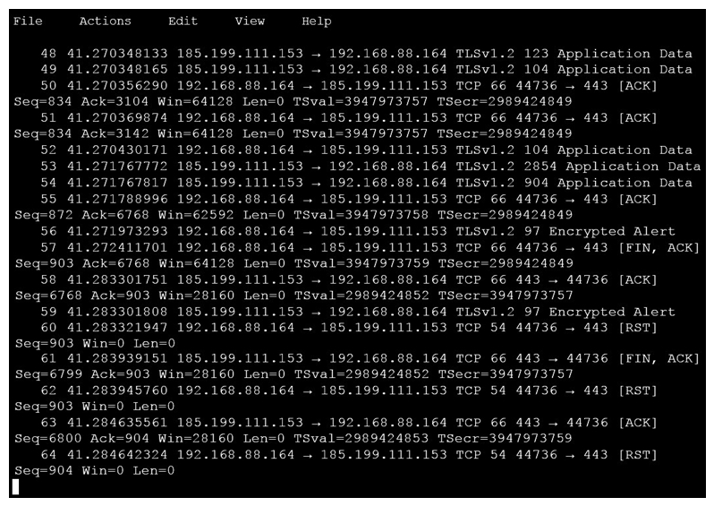   An analyst is investigating a host in the network that appears to be communicating to a command and control server on the Internet. After collecting this packet capture the analyst cannot determine the technique and payload used for the communication. Which obfuscation technique is the attacker using? A)  Base64 encoding B)  transport layer security encryption C)  SHA-256 hashing D)  ROT13 encryption