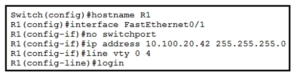   Refer to the exhibit. An engineer booted a new switch and applied this configuration via the console port. Which additional configuration must be applied to allow administrators to authenticate directly to enable privilege mode via Telnet using a local username and password? A)    B)    C)    D)   