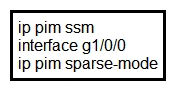   Refer to the exhibit. Which task must you perform on interface g1/0/0 to complete the SSM implementation? A)  configure OSPFv3 B)  enable CDP C)  disable IGMP D)  configure IGMPv3