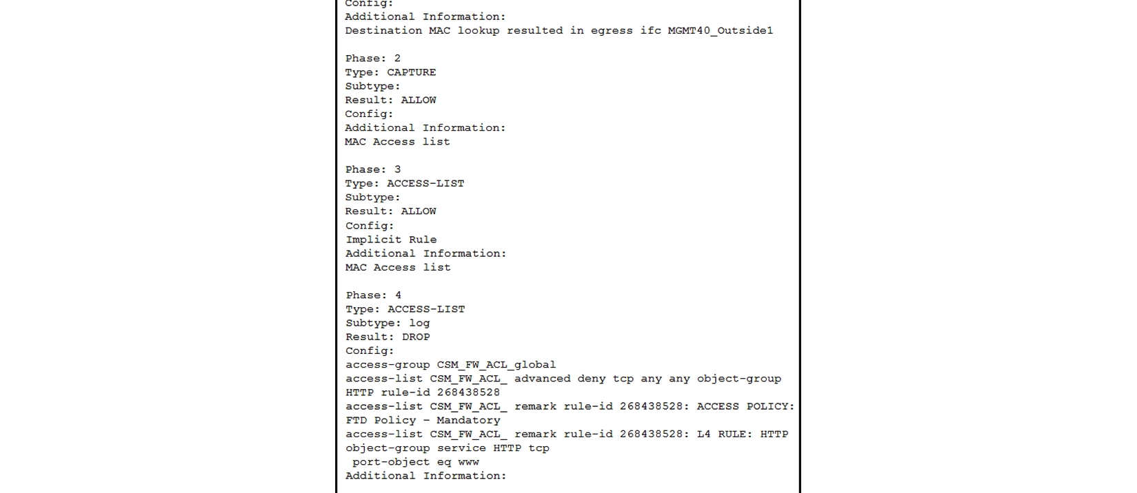   Refer to the exhibit. What must be done to fix access to this website while preventing the same communication to all other websites? A)  Create an intrusion policy rule to have Snort allow port 80 to only 172.1.1.50. B)  Create an intrusion policy rule to have Snort allow port 443 to only 172.1.1.50. C)  Create an access control policy rule to allow port 443 to only 172.1.1.50. D)  Create an access control policy rule to allow port 80 to only 172.1.1.50.