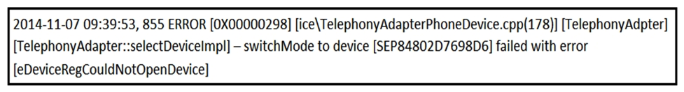 Refer to the exhibit.   Which end-user option can resolve this issue? A)  Standard CTI Reception of SRTP Key Material B)  Standard CTI Allow Calling Number Modification C)  Standard CTI Allow Control of Phones Supporting Rollover Mode D)  Standard CTI Allow Call Monitoring