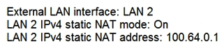<strong>  Refer to the exhibit. The firewall has been configured from NAT 192.168.108.2 to 100.64.0.1. Which configuration changes are needed for an Expressway-E with dual network interfaces?</strong> A)   B)   C)   D)   <div style=padding-top: 35px> 