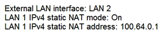 <strong>  Refer to the exhibit. The firewall has been configured from NAT 192.168.108.2 to 100.64.0.1. Which configuration changes are needed for an Expressway-E with dual network interfaces?</strong> A)   B)   C)   D)   <div style=padding-top: 35px> 
