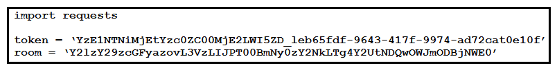   Refer to the exhibit. The code includes the beginning of a short Python script that is constructed to notify the guard in case of an intruder alert. Which code snippet completes the script? A)    B)    C)    D)   