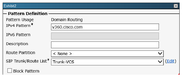 Refer to topology and Exhibits below:                 A call from a SX20 in the BackBone (not shown)  with a URI extension is dialing a HQ Ph 1 that is registered to the HQ CUCM. Determine if the call fails and if so, what are the two causes? (Choose two) . A)  The call succeeds. B)  The call fails. C)  There are no issues, so the call succeeds. D)  The SIP port is incorrect on the Cisco Unified Communications Manager CUCM SIP trunk. E)  The Local Zone Match Rule state is disabled. F)  Rule name UCM2 is set to stop on Match