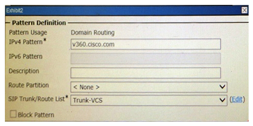 Instructions To access multiple-choice questions, click on the numbered boxes on the left of the top pannel There are two  multiple-choice questions with this task. Be sure to answer all two questions before selecting the Next button Scenario Review the exhibits and answer the multiple choice questions         A call from a SX20 in the BackBone (not shown)  with a URI extension is dialing a HQ Ph 1 that is registered to the HQ CUCM. Determine if the call fails and if so, what are the two causes? (Choose two.)  A)  The call succeeds B)  The call fails C)  There are no issues, so the call succeeds D)  The SIP port is incorrect on the Cisco Unified Communications Manager CUCM SIP trunk E)  The Local Zone Match Rule state is disabled F)  Rule name UCM2 is set to stop on Match