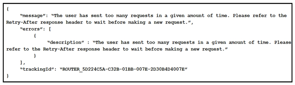  Refer to the exhibit. What is the Webex Teams REST API HTTP response status code, based on this code snippet? A)  401 B)  403 C)  429 D)  501