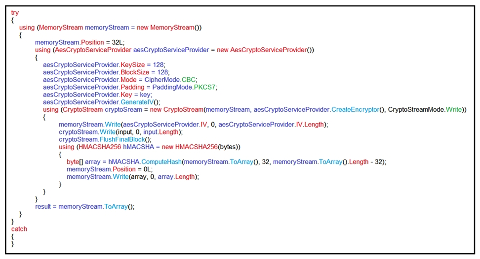   Refer to the exhibit. An engineer is performing a static analysis on a malware and knows that it is capturing keys and webcam events on a company server. What is the indicator of compromise? A)  The malware is performing comprehensive fingerprinting of the host, including a processor, motherboard manufacturer, and connected removable storage. B)  The malware is a ransomware querying for installed anti-virus products and operating systems to encrypt and render unreadable until payment is made for file decryption. C)  The malware has moved to harvesting cookies and stored account information from major browsers and configuring a reverse proxy for intercepting network activity. D)  The malware contains an encryption and decryption routine to hide URLs/IP addresses and is storing the output of loggers and webcam captures in locally encrypted files for retrieval.