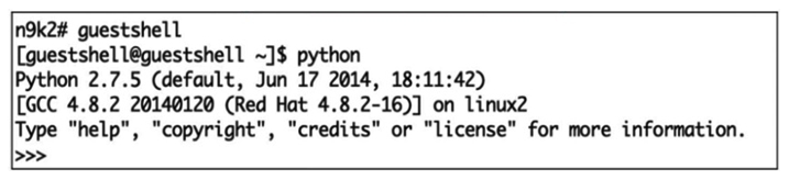   An engineer must use the python module in the guest shell of the Cisco Nexus 9000 Series switch to shutdown port Ethernet 1/4. Which command set will accomplish this? A)  from cli import * cli(''conf t'')  cli(''interface eth1/4'')  cli(''shutdown'')  B)  from cisco import cli cli(''conf t'' ; ''interface eth1/4'' ; ''shut )  C)  cli(''conf t ; interface eth1/4 ; shut'')  D)  cli(''conf t ; interface eth1/4 ) 