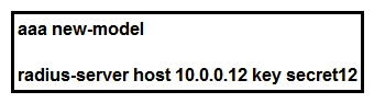   Refer to the exhibit. Which statement about the authentication protocol used in the configuration is true? A)  The authentication request contains only a password B)  The authentication request contains only a username C)  The authentication and authorization requests are grouped in a single packet. D)  There are separate authentication and authorization request packets.