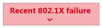   Refer to the exhibit. For an AP that displays this alert, which network access control method must be in use? A)  preshared key B)  WPA2-enterprise with my RADIUS server C)  splash page with my RADIUS server D)  MAC-based access control with RADIUS server