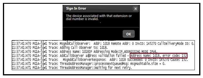 Refer to the exhibit.   In a Cisco Finesse 10.0(x)  deployment, an agent with single line 89XX hard phone is having trouble logging into the desktop. The error message highlighted has been found in the CTI Jgw1 log file. Which option describes the likely cause of this error? A)  MAC address of the phone not associated with PG user. B)  PG user does not have  Standard CTI Allow Control of Phones supporting ConnectedXfer and conf user group  role. C)  Phone line does not have the Maximum Number of Calls and Busy Trigger setting set to 2 and 1 respectively. D)  Phone Join Across Lines feature is enabled. E)  Phone IPv6 feature is enabled.