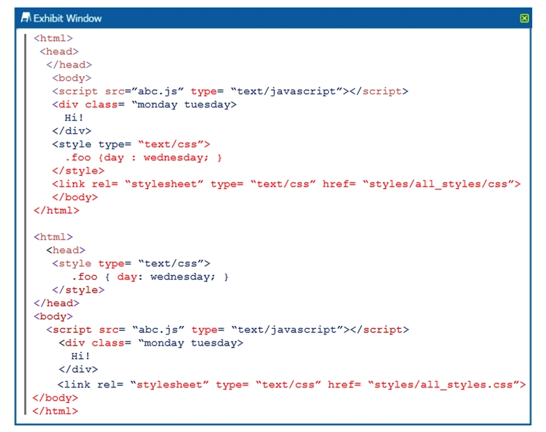 Which Front-End Optimization (FEO)  action can a Citrix Administrator use to achieve the results shown in the screenshots? Cick the Exhibit button to view the screenshots.   A)  Truncate CSS B)  Inline CSS C)  Move CSS to head D)  Rearrange CSS