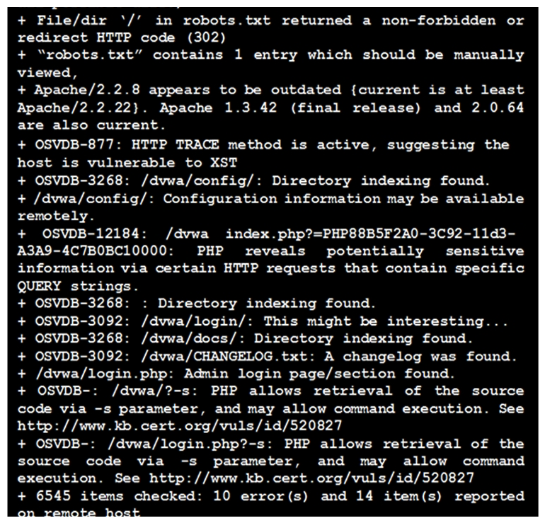 Click the exhibit button.   Given the Nikto vulnerability, scan output shown in the exhibit, which of the following exploitation techniques might be used to exploit the target system? (Choose two.)  A)  Arbitrary code execution B)  Session hijacking C)  SQL injection D)  Login credential brute-forcing E)  Cross-site request forgery