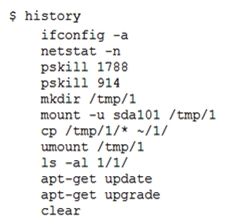 A company has forbidden the use of external media within its headquarters location. A security analyst is working on adding additional repositories to a server in the environment when the analyst notices some odd processes running on the system. The analyst runs a command and sees the following:   Given this output, which of the following security issues has been discovered? A)  A misconfigured HIDS B)  A malware installation C)  A policy violation D)  The activation of a Trojan