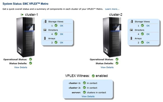 Refer to the exhibit.   On which cluster is the GUI connected? A)  Cluster-1 B)  Cluster-2 C)  Cluster IP alias D)  VPLEXCLI must be used to determine which cluster is supporting the GUI