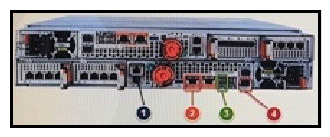 Refer to the exhibit.   Where is the management port located on the Unity Storage Processor? A)  1 B)  2 C)  3 D)  4