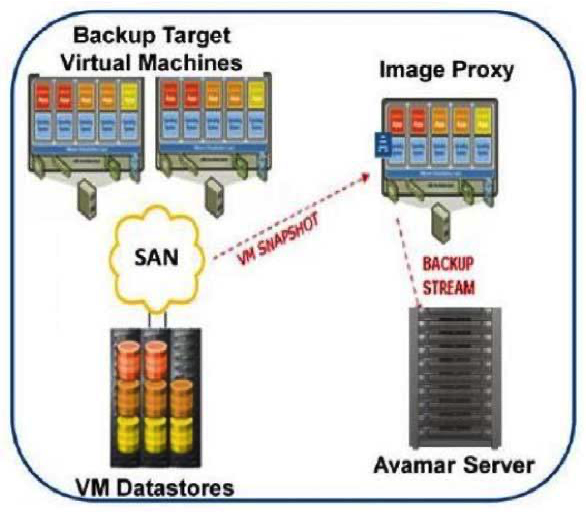 Refer to the exhibit.   Which type of VMware backup configuration is shown? A)  Consolidated backup B)  Guest level backup C)  Image level backup with VADP D)  Console backup