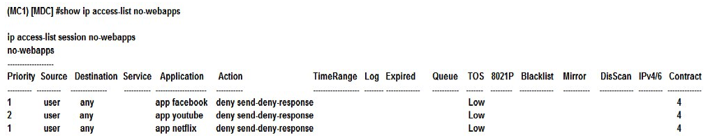 Refer to the exhibit.   A network administrator completes the initial configuration dialog of the Mobility Controllers (MCs)  and they join the Mobility Master (MM)  for the first time. After the MM-MC association process, the network administrator only creates AP groups, VAPs, and roles. Next, the network administrator proceeds with the configuration of the policies and creates the policy shown in the exhibit. Which additional steps must be done to make sure this configuration takes effecr over the contractor users? A)  Apply the policy in the contractors user role. Enable deep packet inspection. B)  Reload the MCs. C)  Enable the firewall visibility. Enable web-content classification D)  Enable firewall visibility Reload the MMs.