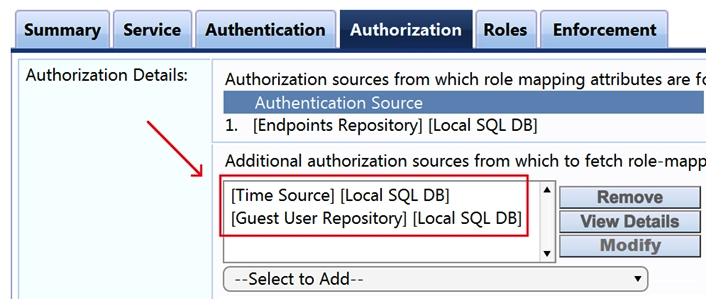 Refer to the exhibit.   When creating a new ClearPass Service, the [Time Source] has been added as an authorization source. What time source is ClearPass referencing? A)  the ClearPass server where Insight Master has been enabled the ClearPass server where Insight Master has been enabled B)  the local clock of the ClearPass server doing the authentication C)  the local time setting found on the authenticating client machine D)  the NTP (Network Time Protocol)  source indicated in the Cluster settings