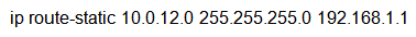 Refer to the command output. Which statement is true regarding this command?   A)  The configuration represents a static route to the 192.168.1.1 network B)  The configuration represents a static route to the 10.0.12.0 network. C)  The preference value of this configured route is 100. D)  If the router has learned the same destination network via a dynamic routing protocol, the static route will always take precedence.