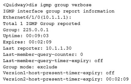 The preceding information is generated after a router receives a Report message from group 225.0.0.1 through Ethernet 6/1/0.   Which type of Report message will not be processed by the router? A)  IS_IN B)  ALLOW C)  BLOCK D)  TO_IN