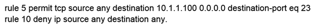 You need to ensure that only Telnet traffic can access the server whose IP address is 10.1.1.100. You configure the following ACL on the router:   Then you apply the ACL to the inbound direction of the router's serial interface. Which of the following types of packets are allowed to pass through the router? A)  Non-fragmented packets that access the server through port 21. B)  Non-initial fragments that access the server through port 23. C)  Non-initial fragments that access other hosts. D)  Non-initial fragments that access the server through port 21. E)  Initial fragments or non-fragmented packets that access the server through port 23.