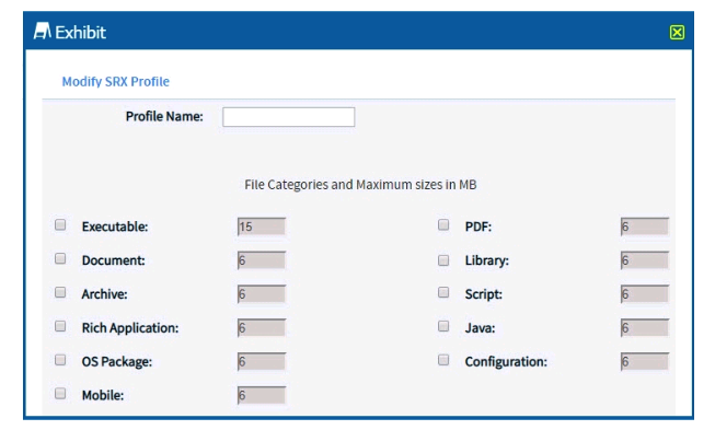 Click the Exhibit button.   You need to have the JATP solution analyzer .jar, .xls, and .doc files. Referring to the exhibit, which two file types must be selected to accomplish this task? (Choose two.)  A)  Java B)  library C)  document D)  executable