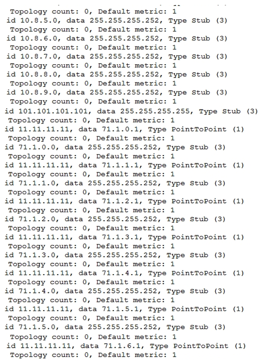 Click the Exhibit button.   Referring to the exhibit, which statement is correct? A)  This router is connected to 27 different areas. B)  This router is an ASBR. C)  This router is an ABR. D)  This router originated the LSA.