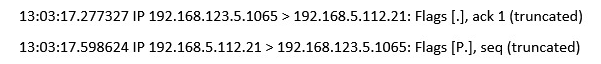 The following is an excerpt from the output of tcpdump -nli eth1 :   Which network service or protocol was used? A)  FTP B)  HTTP C)  SSH D)  DNS E)  DHCP