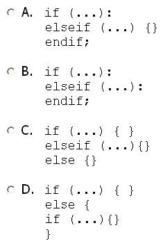 Which of following  if else  constructs is used in Magento core templates?   A)  Option A B)  Option B C)  Option C D)  Option D