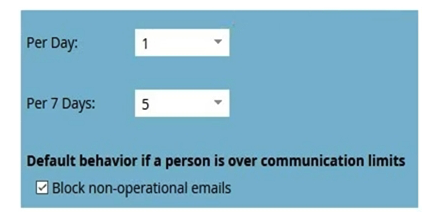 The communication limits for your Marketo instance are as follows:   Monica, a person in your database, received Email 01 from your instance at 8:00 this morning. She also qualifies for the audience of an email program scheduled to send Email 02 at 2:00 this afternoon. Email 01 and Email 02 are both non-operational. Which statement is true? A)  Monica will not receive Email 02. She will be classified as bounced in the Email Performance Report. B)  Monica will not receive Email 02. She will be included in the Blocked count on the email program control panel. C)  Monica will receive Email 02 at 2:00 pm but will not be eligible for any other emails sent today. D)  Monica will receive Email 02 at 8:00 am tomorrow (24 hours after the last email she received.)  She will be classified as pending in the Email Performance Report until the email is sent.