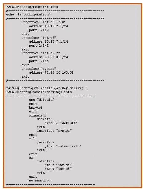 Based on the information shown in the exhibit, when the SGW sends a downlink user data packet to the UE, which of the following is the source IP address expected in the IP packet?   A)  10.10.2.1 B)  10.10.7.1 C)  20.20.0.1 D)  72.22.24.163 E)  None of the above answers are correct