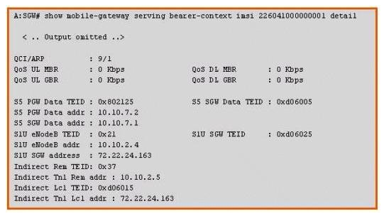 <strong>Based on the information shown in the exhibit, what is the TEID value 0x37 used for? </strong> A) This TEID value is used by the source eNodeB when sending downlink data traffic to the target eNodeB. B) This TEID value is used by the target eNodeB when sending uplink data traffic to the SGW. C) This TEID value is used by the source eNodeB when sending downlink data traffic to the SGW. D) This TEID value is used by the SGW when sending downlink data traffic to the source eNodeB. E) This TEID value is used by the SGW when sending downlink data traffic to the target eNodeB.