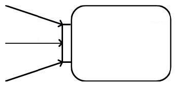 In the exhibit, if all incoming arrows provide the same value, how many values does the pin have?   A)  three. B)  two C)  one D)  none