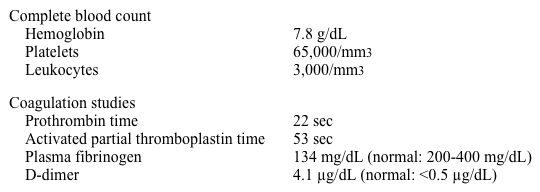 A 32-year-old man comes to the office due to progressive fatigue, easy bruising, and recurring episodes of gum bleeding.  Physical examination shows several ecchymoses in his lower extremities.  Laboratory studies are as follows:   Bone marrow biopsy is performed and fluorescence in situ hybridization studies reveal a balanced translocation between the long arms of chromosomes 15 and 17.  Which of the following proteins is most likely to be abnormal in the hematopoietic cells of this patient? A) Epidermal growth factor receptor B) GTP-binding protein C) Platelet-derived growth factor receptor D) Retinoblastoma gene product E) Retinoic acid receptor