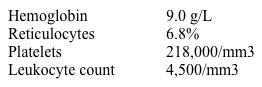 A 60-year-old African-American female is evaluated for fatigue.  Past surgical history includes mitral valve repair with a mechanical valve due to severe mitral insufficiency.  She has 30-pack year history of smoking and occasionally drinks alcohol.  Examination shows pallor.  Laboratory studies show the following:Complete blood count   Serum chemistries are within normal limits.  Her peripheral smear shows red blood cell fragments,  burr cells,  and  helmet cells .  Which of the following is the most likely cause of her condition? A) Microvascular thrombi B) Cytoskeleton abnormality C) Impaired DNA synthesis D) Gastrointestinal blood loss E) Mutation in beta globin chain F) Complement mediated hemolysis G) Mechanical trauma