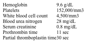 A 72-year-old man is brought into the hospital by paramedics after he was found disoriented and wandering in the street.  He has a past medical history of dementia, hypertension, and stroke.  Physical examination reveals a disoriented, thin-appearing male.  His gingivae are swollen and bleed easily.  Ecchymoses are noted on his legs.  The laboratory values are provided below:   Which of the following is most likely responsible for this patient's ecchymoses? A) Platelet dysfunction B) Endothelial cell dysfunction C) Hepatic dysfunction D) Water soluble vitamin deficiency E) Fat soluble vitamin deficiency F) Zinc deficiency