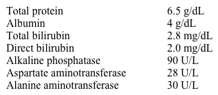 A 20-year-old man is evaluated in the clinic due to intermittent episodes of self-resolving jaundice.  His symptoms are not provoked by any particular circumstances or events.  The patient otherwise feels healthy and has no other symptoms.  He does not use tobacco, alcohol, or illicit drugs.  Complete blood count is within normal limits.  Liver function studies are as follows:   Liver biopsy shows abundant pigment inclusions in the lysosomes of the otherwise normal hepatocytes.  Electron spin resonance spectroscopy reveals that the pigment is composed of polymers of epinephrine metabolites.  Which of the following is the most likely cause of this patient's jaundice? A) Defective hepatocellular excretion of bilirubin glucuronides B) Impaired conjugation of bilirubin C) Increased production of catecholamines D) Ineffective intramedullary erythropoiesis E) Low serum ceruloplasmin