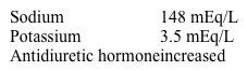A 6-week-old term boy is brought to the office due to increased fussiness and poor weight gain.  The patient has several wet diapers per day.  His anterior fontanelle is flat and mucous membranes are dry.  Laboratory results include the following:   Urinalysis shows a specific gravity of 1.002.  Which of the following is the most appropriate treatment for this patient's condition? A) Desmopressin B) Hydrochlorothiazide C) Hydrocortisone D) Insulin E) Salt tablets
