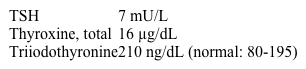 A 7-year-old boy is brought to the clinic for a well-child visit.  Over the past year, the patient has become fidgety, impulsive, inattentive, and restless, leading to a progressive decline in his grades.  Height and weight are at the 50th and 5th percentiles for his age, respectively.  The patient takes no medications or supplements.  The thyroid gland is diffusely enlarged to palpation without tenderness or bruit.  Neurologic examination reveals no focal findings.  Results of thyroid function tests are as follows:   Which of the following is the most likely etiology of this patient's thyroid function test abnormalities? A) Chronic autoimmune thyroiditis B) Elevated thyroxine-binding globulin C) Graves disease D) Organification defect in thyroid hormone synthesis E) Resistance to thyroid hormone
