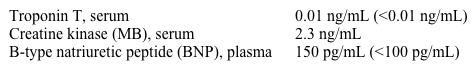 A 62-year-old man comes to the emergency department because of nausea and abdominal pain.  He describes the pain as a pressure located in the epigastric area which feels like it is  pushing up  into his chest.  It began approximately 30 minutes before his arrival and he thinks it is related to having eaten some spicy food the night before.  The pain initially improved while leaning forward, but it is now present in any position.  The patient has no shortness of breath or palpitations.  He has a history of benign prostatic hyperplasia that is well-controlled with tamsulosin.  He does not smoke or use illicit drugs but drinks 4-5 alcoholic beverages daily, and occasionally consumes more. His blood pressure is 135/75 mm Hg in the right arm and 130/75 mm Hg in left arm, pulse is 70/min, and respirations are 14/min.  Pulse oximetry shows 98% oxygen saturation on room air.  The patient is in moderate pain and is diaphoretic.  There is a 2/6 systolic murmur at the apex which radiates to the axillae.  The lungs are clear to auscultation.  The remainder of the physical examination is within normal limits. Laboratory results are as follows:   A 12-lead electrocardiogram is shown in this exhibit.   Which of the following is the most appropriate next step in the management of this patient? A) Coronary angiography B) CT scan of the aorta C) Exercise nuclear stress test D) Ibuprofen and colchicine E) Proton-pump inhibitor