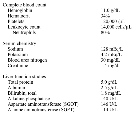 An 82-year-old nursing home resident with a history of hypertension and chronic obstructive pulmonary disease (COPD) is brought to the emergency department after 2 days of fever, cough, and lethargy. He was treated with acetaminophen at the nursing home, but was found to be very confused this morning. His oral intake has also been poor. His daily medications include lisinopril, hydrochlorothiazide, and tiotropium. He has never been hospitalized for a COPD exacerbation or pneumonia. At the nursing home, there have been two cases of mild febrile illness over the past two weeks. In the emergency department, he is ill-appearing and obtunded. His temperature is 39.4 C (103 F) , blood pressure is 107/60 mm Hg, pulse is 68/min, and respirations are 26/min. Pulmonary examination reveals crackles at the left lung base. Bowel sounds are hyperactive and his abdomen is soft. There are no meningeal signs present. Laboratory studies reveal: A chest x ray reveals an ill-defined infiltrate at the left lung base. Piperacillin-tazobactam and vancomycin are started empirically. Over the next 48 hours, his clinical status continues to deteriorate. A repeat chest x ray reveals progressive infiltrates with worsening left lower lobe consolidation. This patient's condition is most likely to respond to which of the following? A) Ampicillin B) Levofloxacin C) Linezolid D) Metronidazole E) Oseltamivir